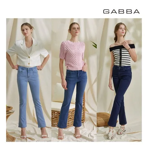 GABBA 24SS 썸머 라이트쿨 세미플레어핏 여성 데님 3종 잇템5